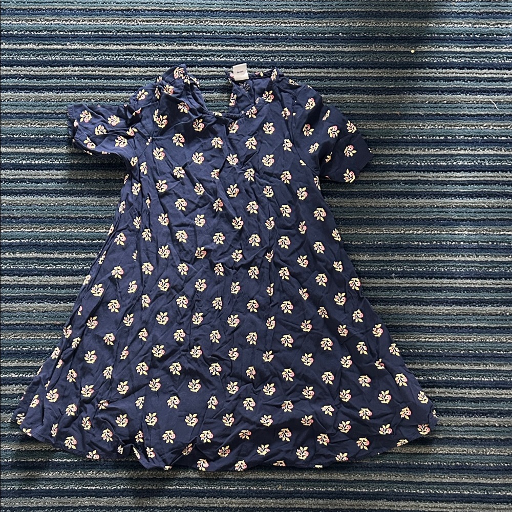 Old Navy Navy Blue Floral Kids Dress size 5